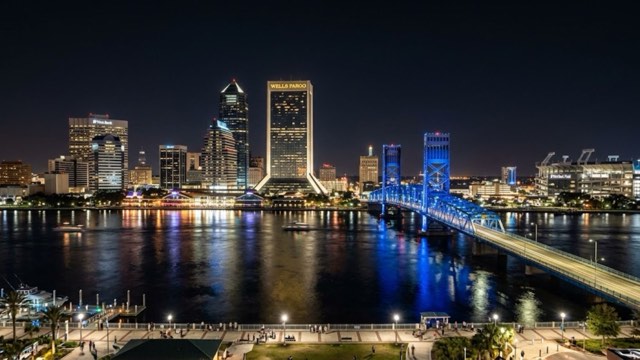 Downtown Jacksonville skyline along the St. Johns River