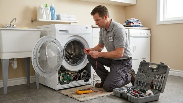 Washer Repair in progress at a Jacksonville, FL home